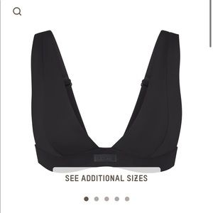 Skims Swim - Swim Plunge Bikini Top - Small Black